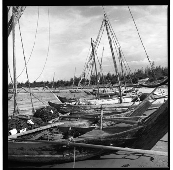 Fishing Boats  Line the beach at Hon Ba